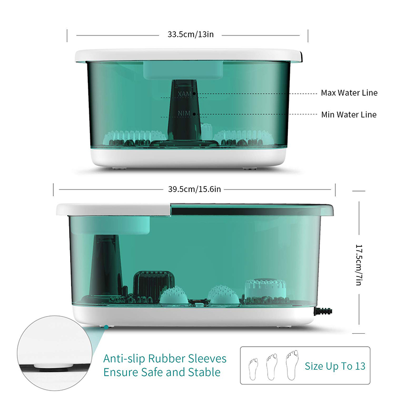 MM-20A-3 fotmassasjeapparat for boblebad med varme og fire store massasjeruller