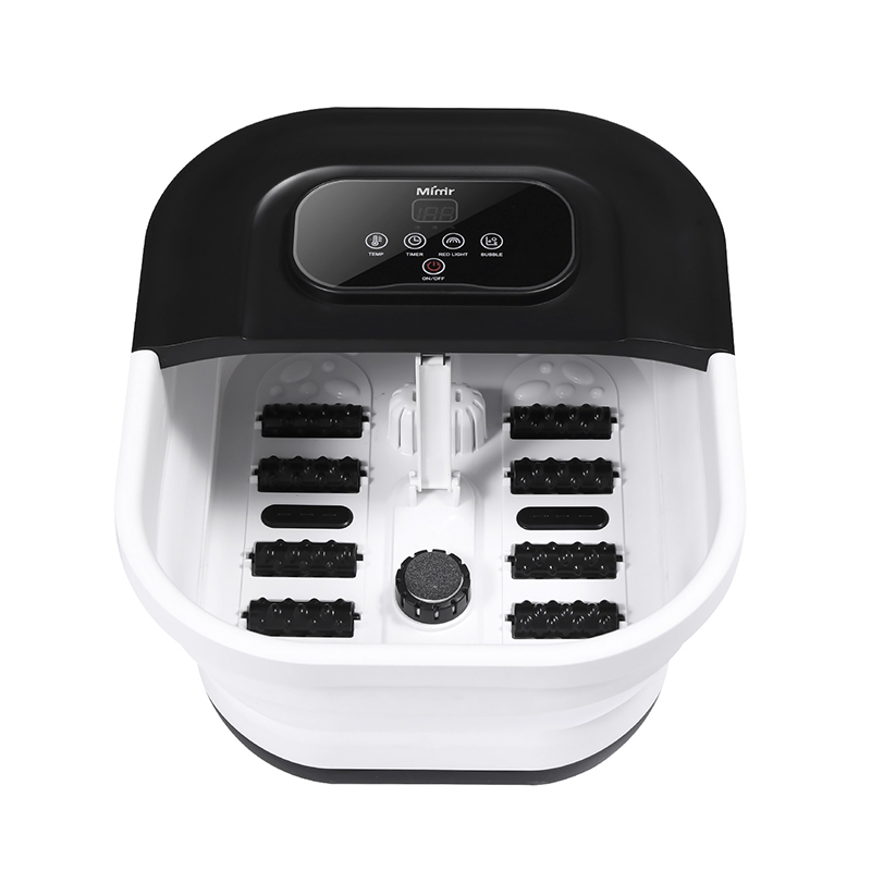 MZD-22B-2 500W sammenleggbar fotspamaskin med 8 stk massasjeruller for fotavslappende massasje