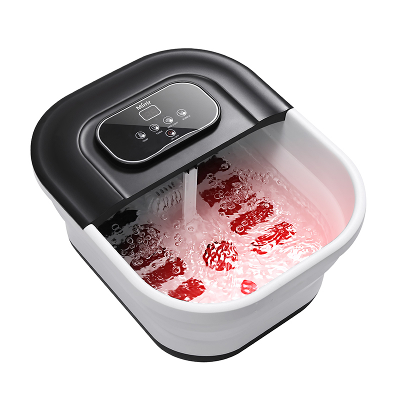 MZD-22B-2 500W sammenleggbar fotspamaskin med 8 stk massasjeruller for fotavslappende massasje